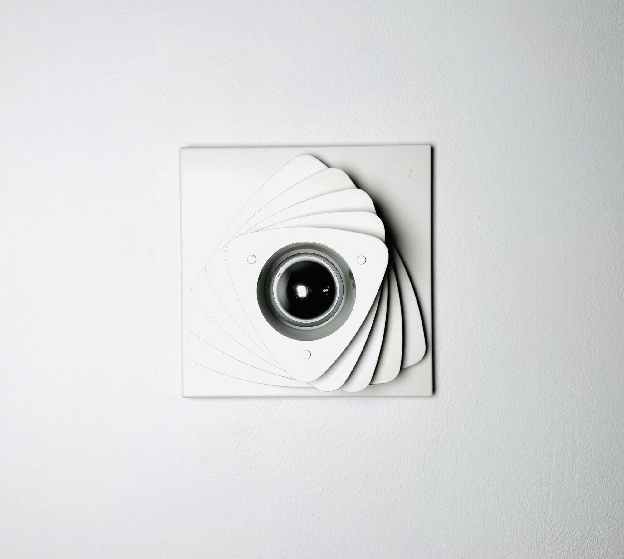 Curved Pyramid Layered Wall Lamp By Hustadt Leuchten, Germany, 1960S