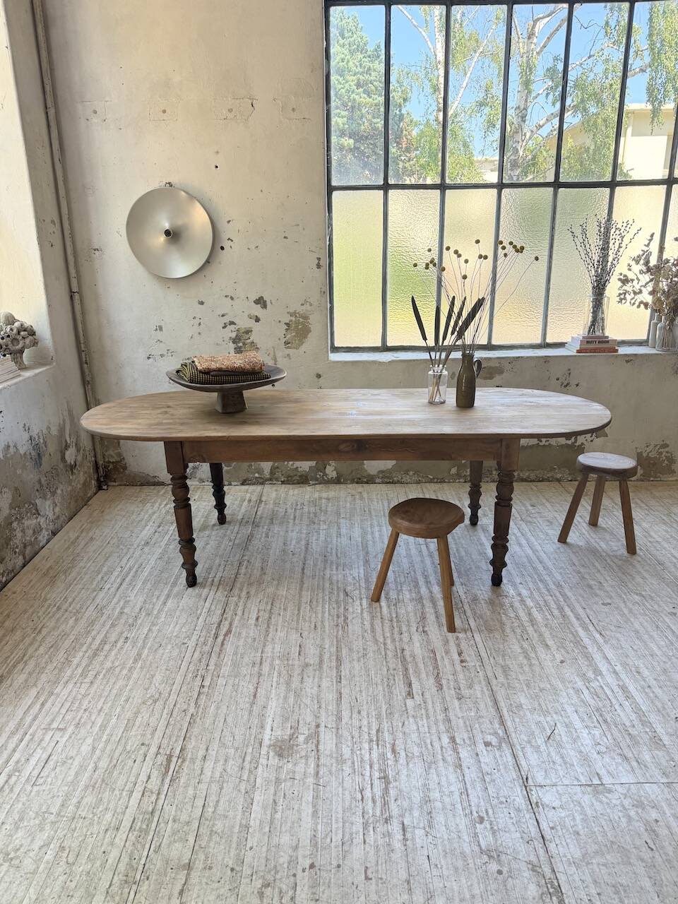Oval farmhouse table 250cm pine