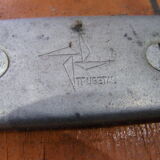 Pair of vintage wooden child skis