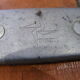 Pair of vintage wooden child skis