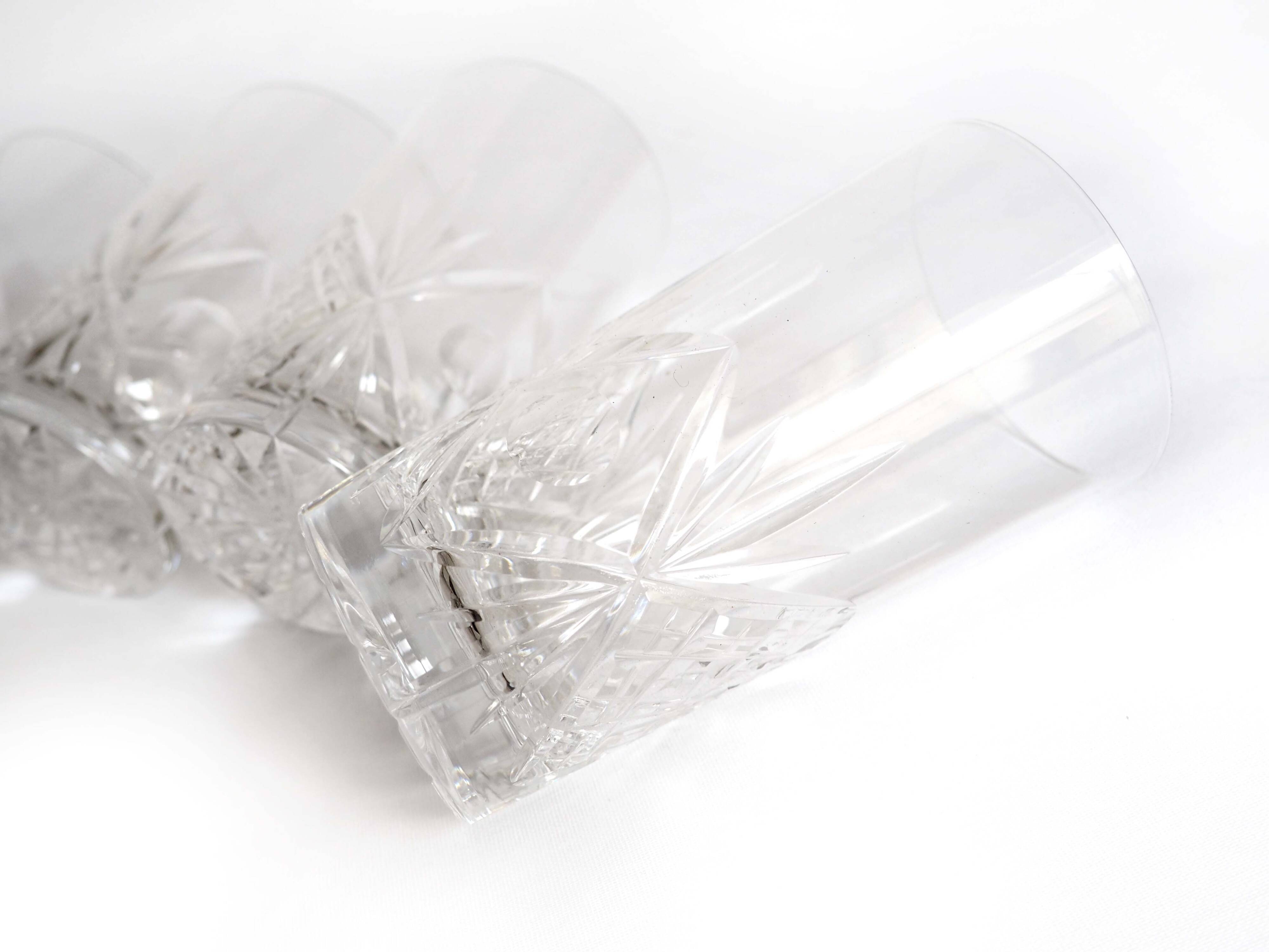 4 verres à whisky en cristal