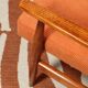 Scandinavian modern chair orange corduroy H.Lis 