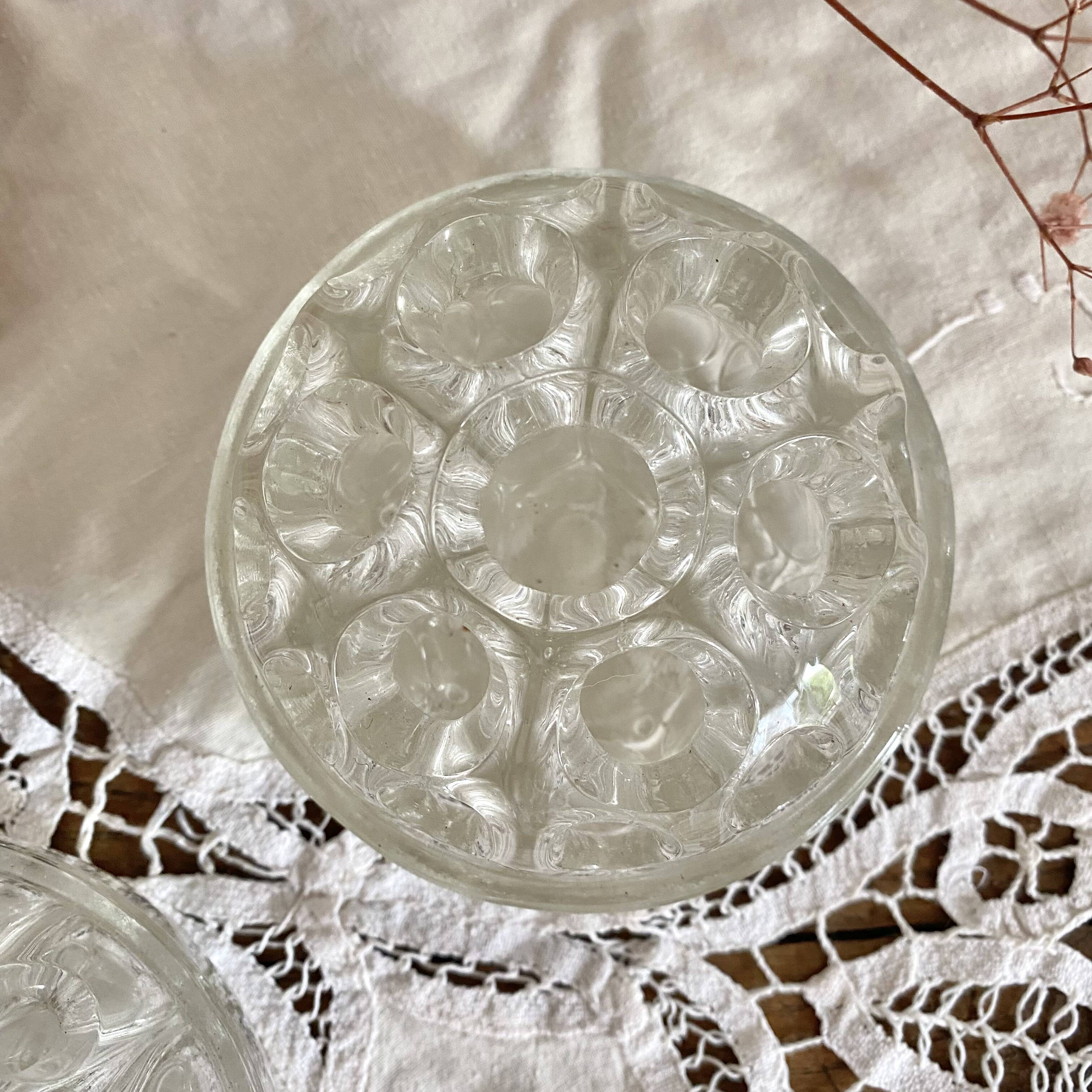 Molded glass flower picks