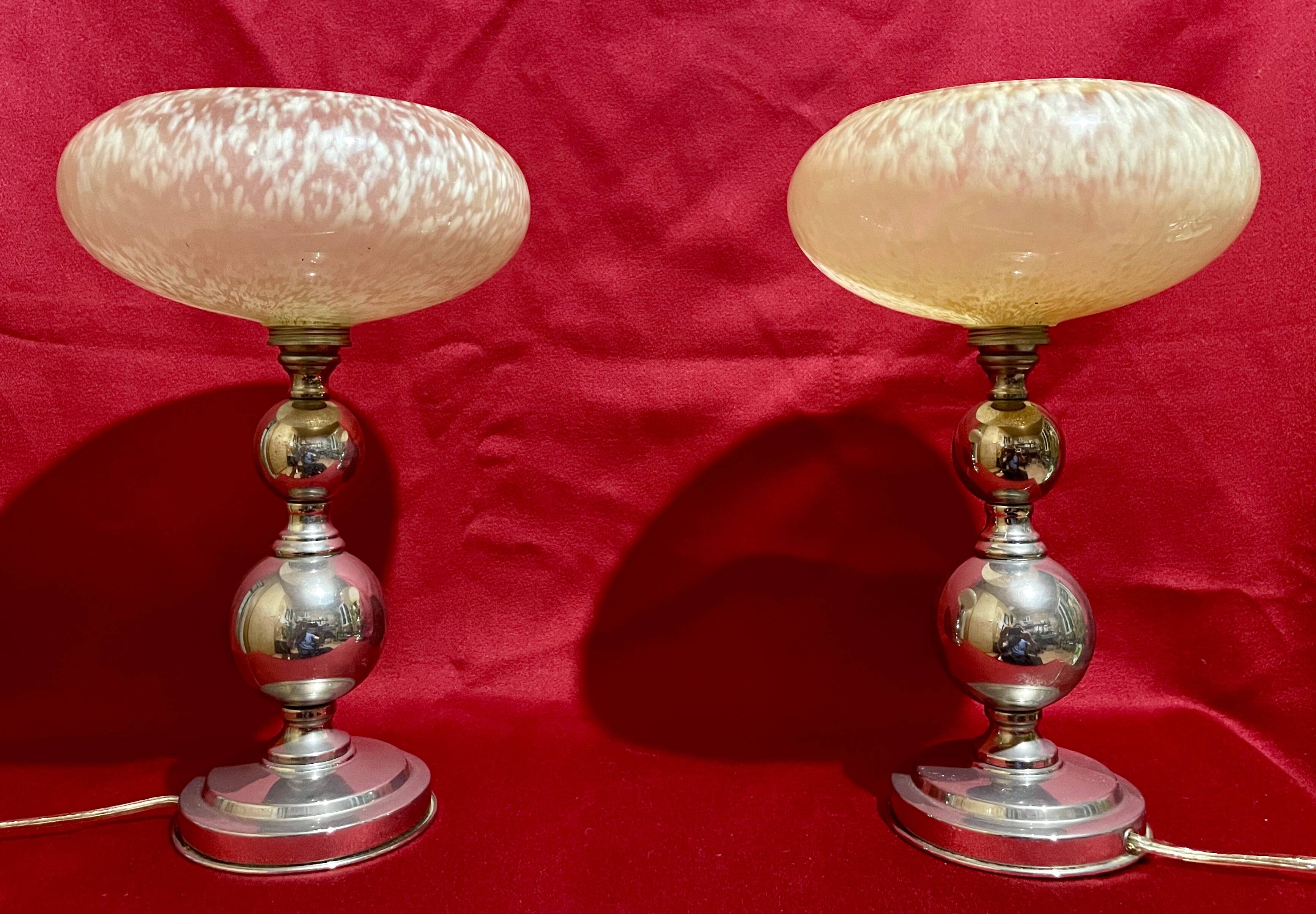 Nickel-plated lamps from the 1950s