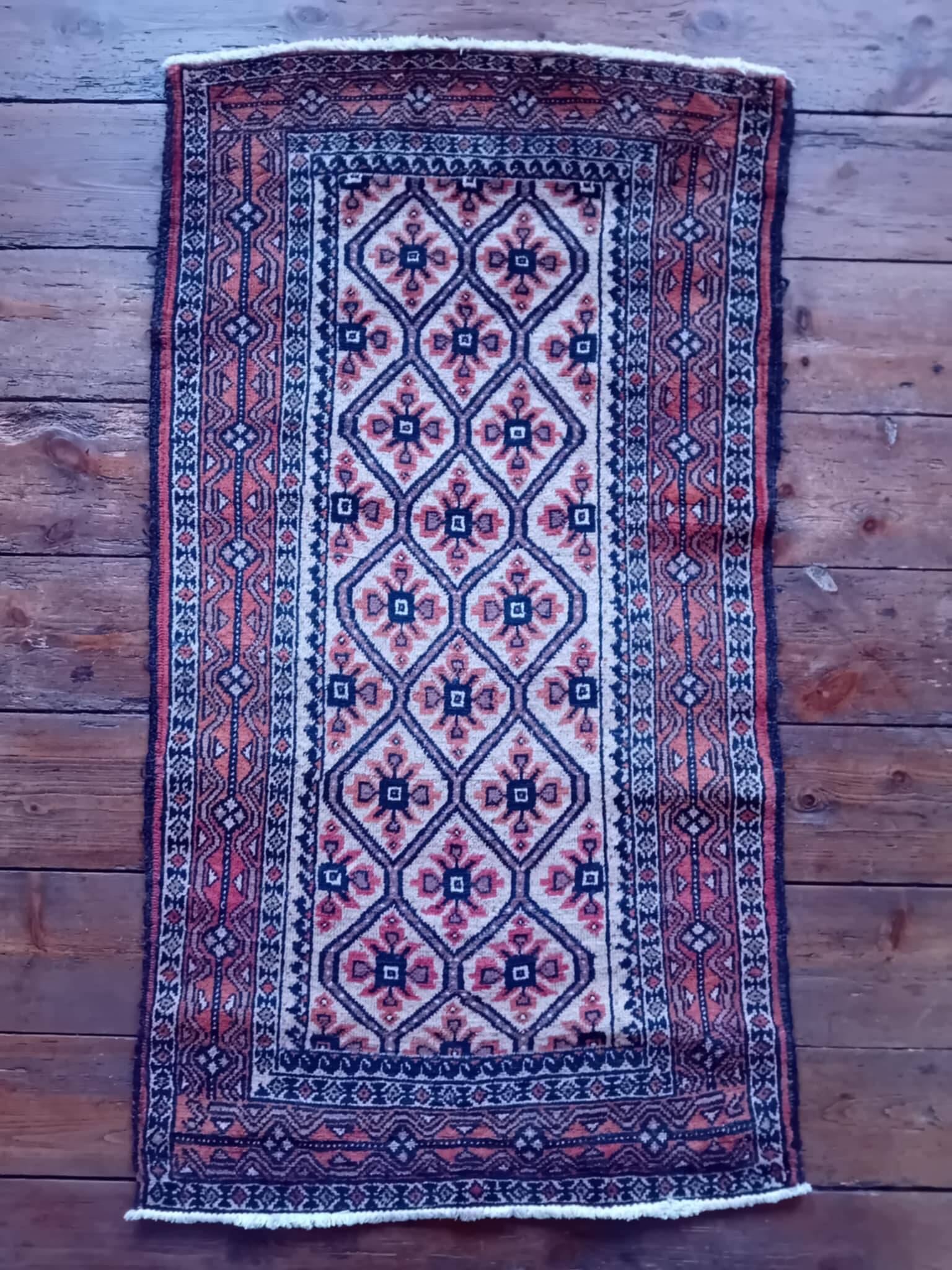 Handmade Persian Beluch Rug 144x77cm