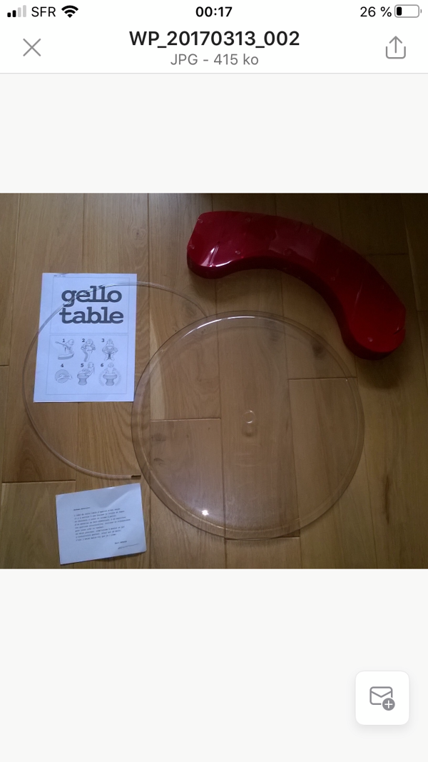 Table basse Gello neuve de Marc Newson 1994