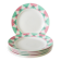 Set of 5 dessert plates, Digoin Sarreguemines model Arlequin, 1960.
