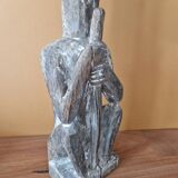 Statue of ancestor known as Guardian of sources in hardwood and pigments - Work from Western Nepal