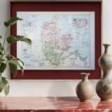 Denmark and dependencies, period map, 1887, Authentic