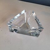 Grand cendrier triangulaire en cristal