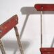 Antique red folding garden chairs (circa 1920). Set of 4 pieces