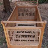 Vintage wickerwork cradle