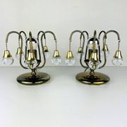 Vintage glass ball table lamps, Italy, 1960s, set of 2