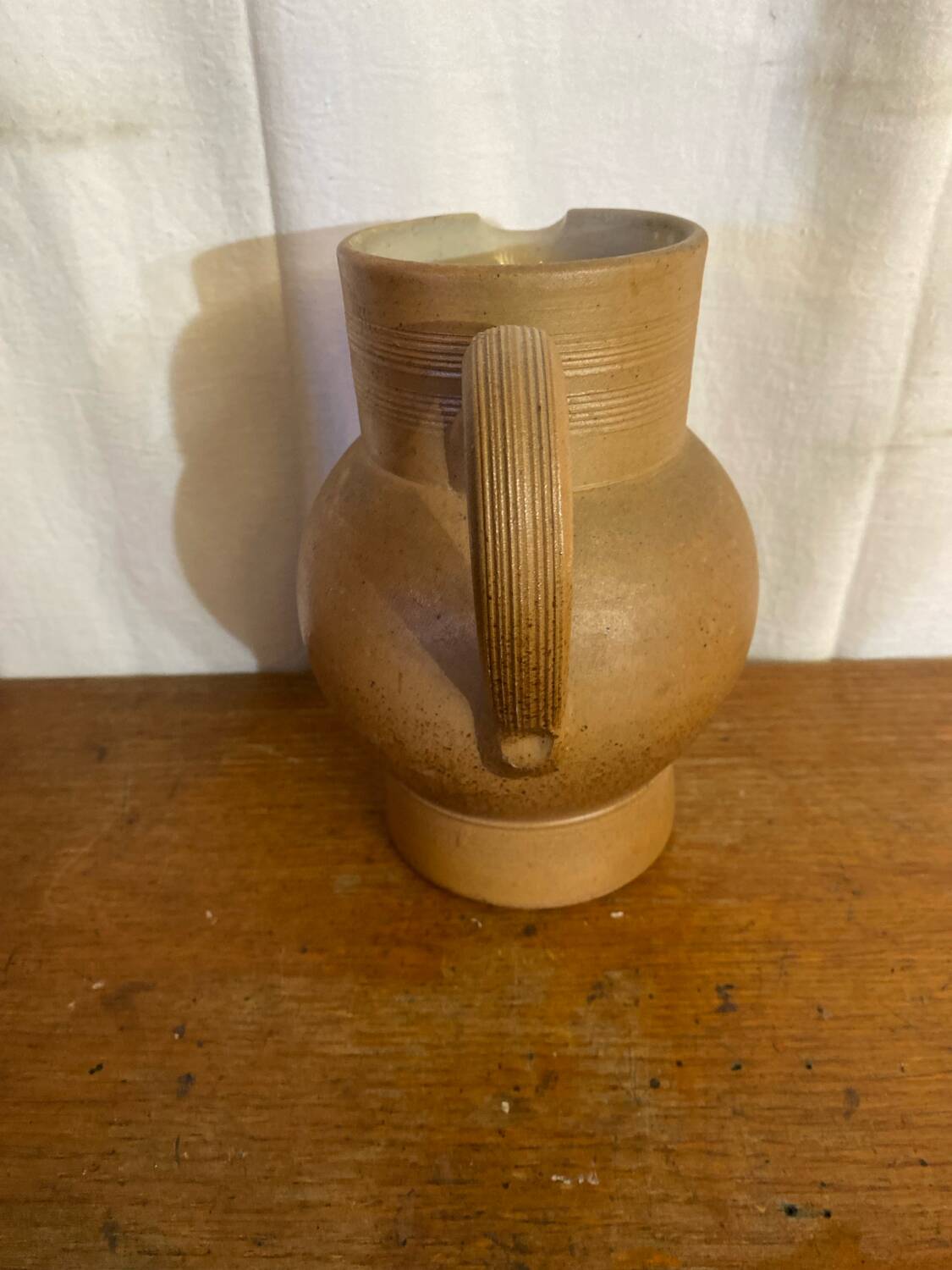 Antique pitcher stoneware from berry brown beige vintage kitchen