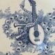 3 assiettes plates en faience e.bourgeois Paris
