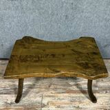 brutalist coffee table in solid wood