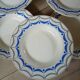 6 antique soup plates from Digoin and Sarreguemines