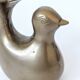 Candle holder or bird soliflore in brass, mid-century design from the 1960s.