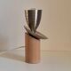 Lampe de créateur bois inox