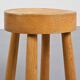 Solid pine stool, Charlotte Perriand 1960s