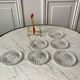 Set of 6 crystal coasters support brass scoubidou years 50-60
