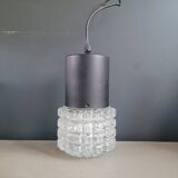 Vintage molded glass globe pendant light