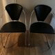 Two vintage steel and leather FIL chairs