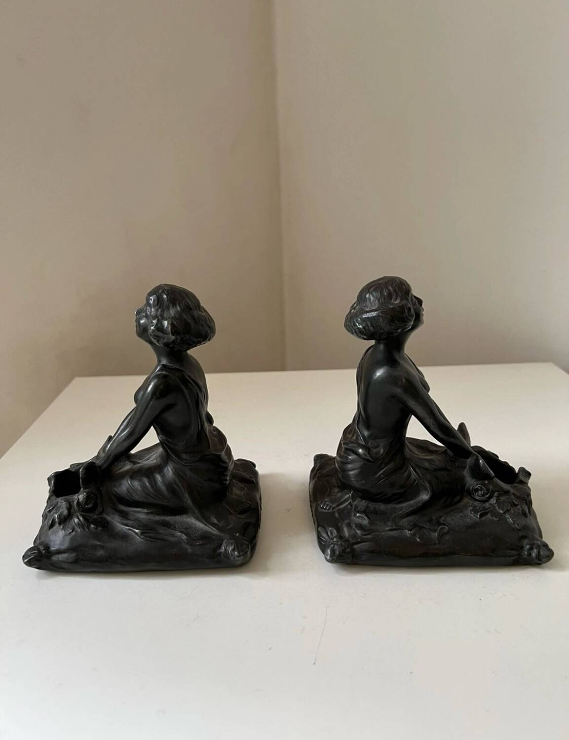 Serre-livres Art nouveau régule Femme orient 1900