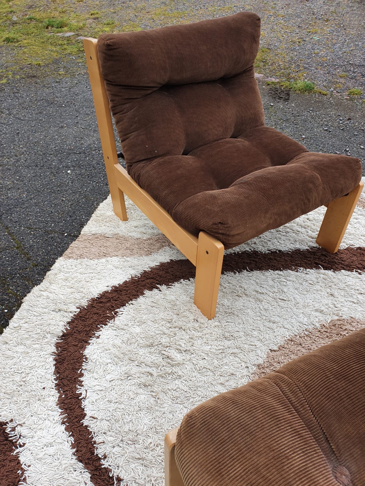 Vintage velvet heater brown year 1970