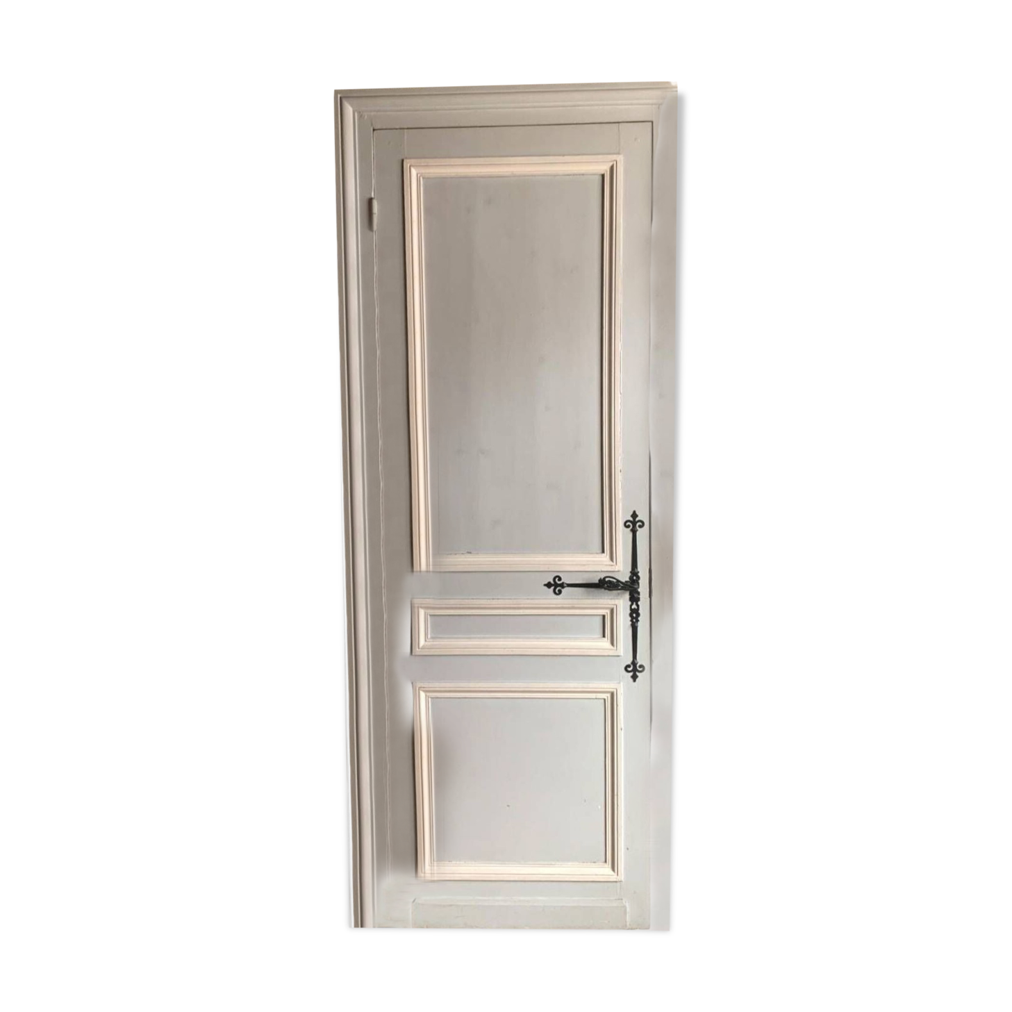 Double-sided passage door in 20th century patinated fir