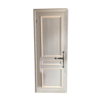 Double-sided passage door in 20th century patinated fir