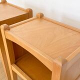 Pair of light wood bedside tables