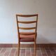 4 vintage Scandinavian chairs in light wood, 1960s.