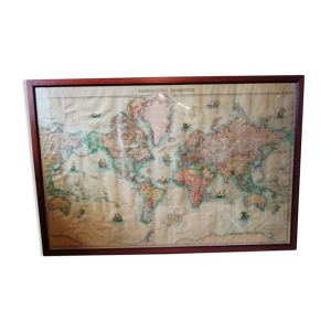 Tableau planisphère terrestre