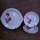 Set of 6 dessert plates and its cake dish Moulin des Loups.