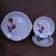 Set of 6 dessert plates and its cake dish Moulin des Loups.