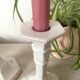 Pair of ceramic candlesticks, Italy
