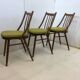 Lot de 3 chaises de salle à manger en bois vintage MIER TOPOLCANY Antonin Suman des années 60 Tchécoslovaquie