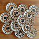 Lot 6 vintage flat plates Boch La Louvière Kimono