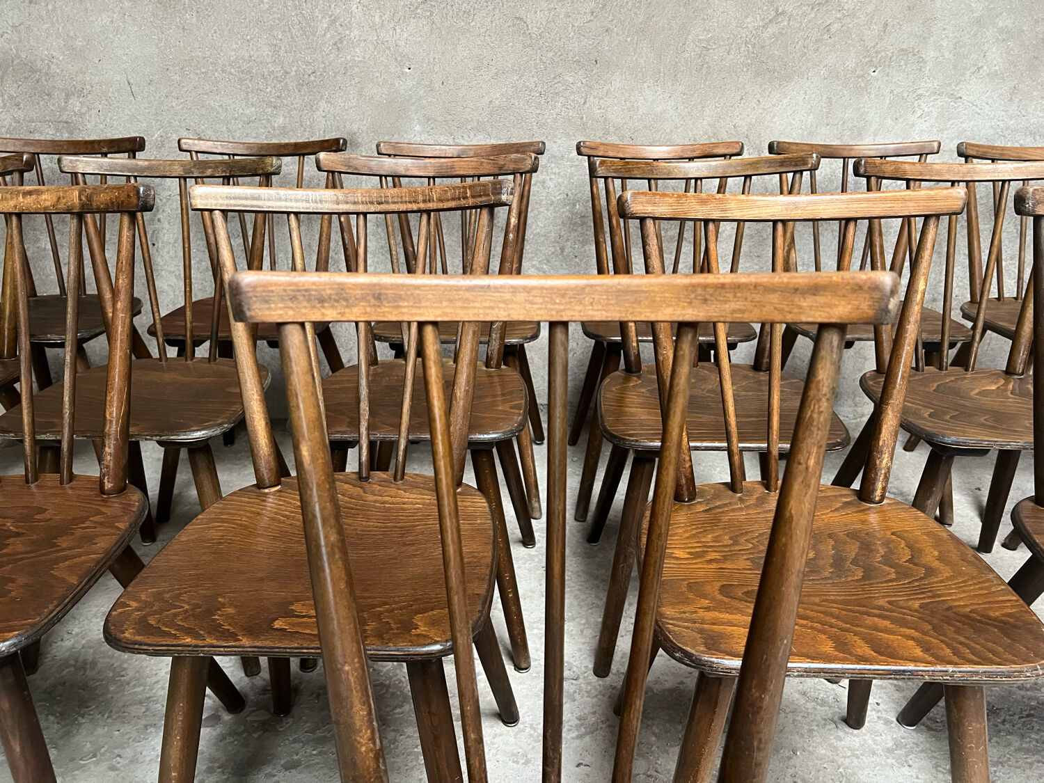 Series of 17 Fanette bistro chairs 1960 tapiovaara style