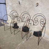 Chaise en fer forgé