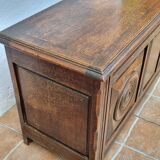 Basque bench chest in solid wood, 105 cm