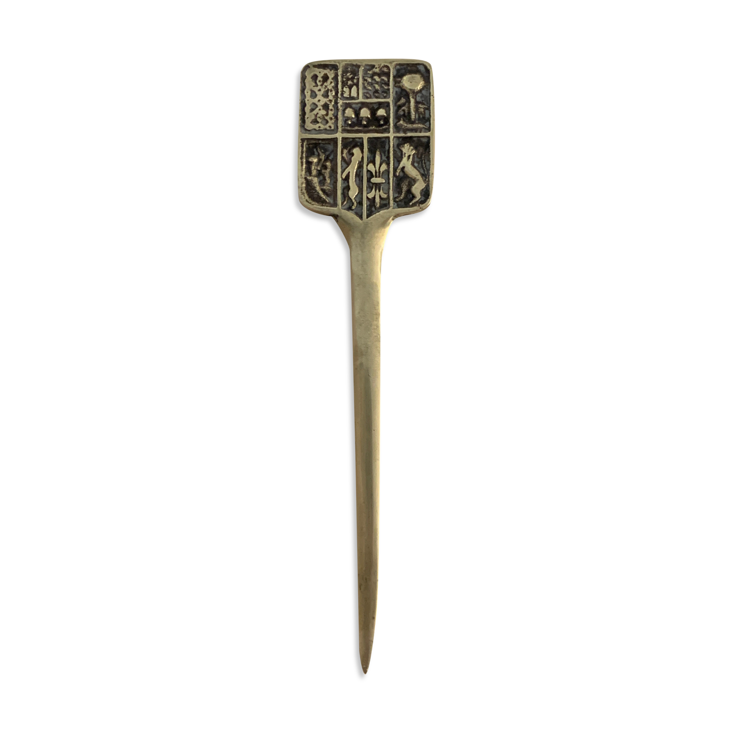 Paper cut or letter opener in brass, Bayonne and Basque Country