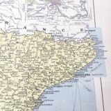 Spain and Portugal vintage map 43x43cm from 1950