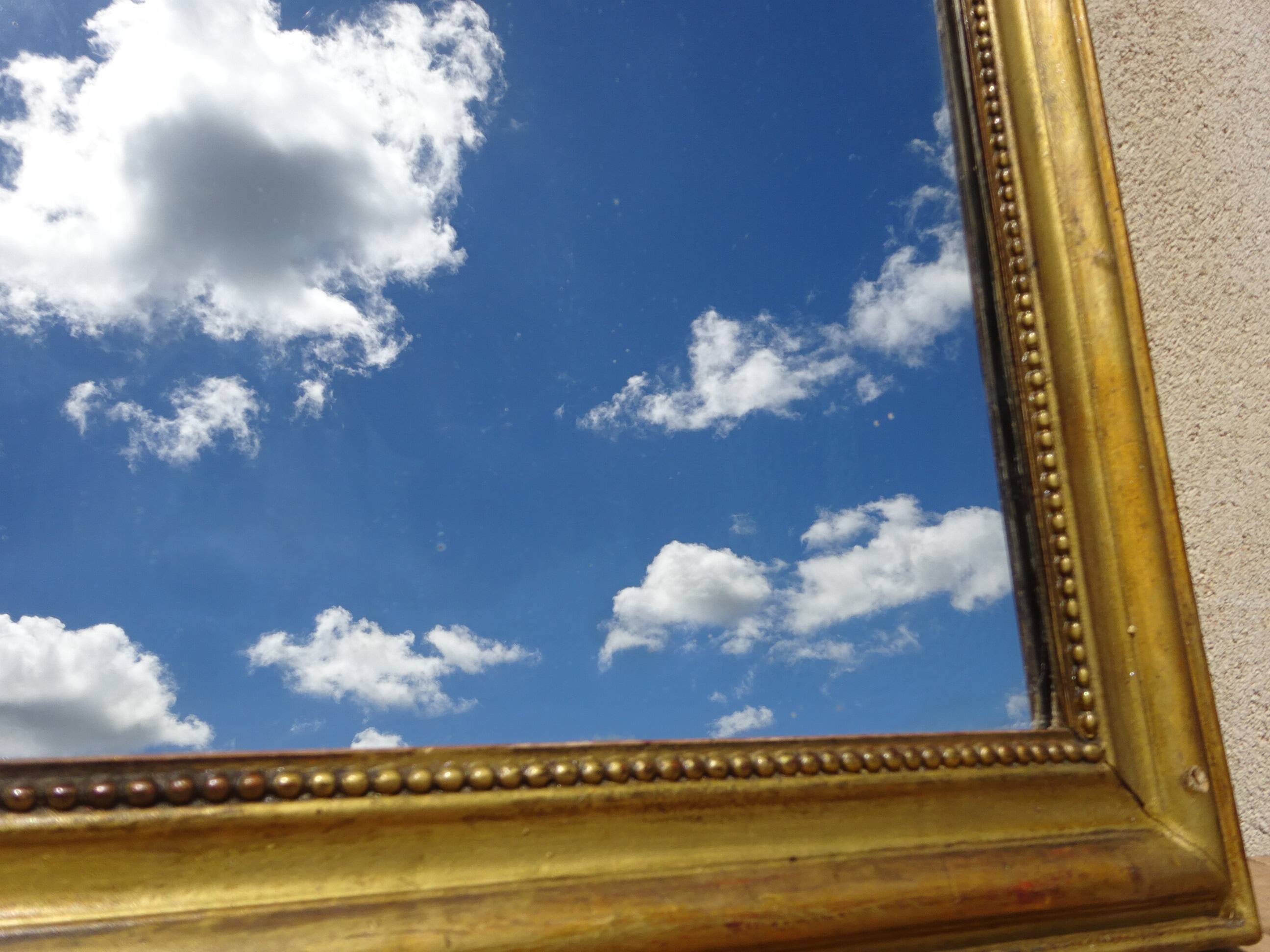 Antique gilded mirror, Louis Philippe, 45x54cm