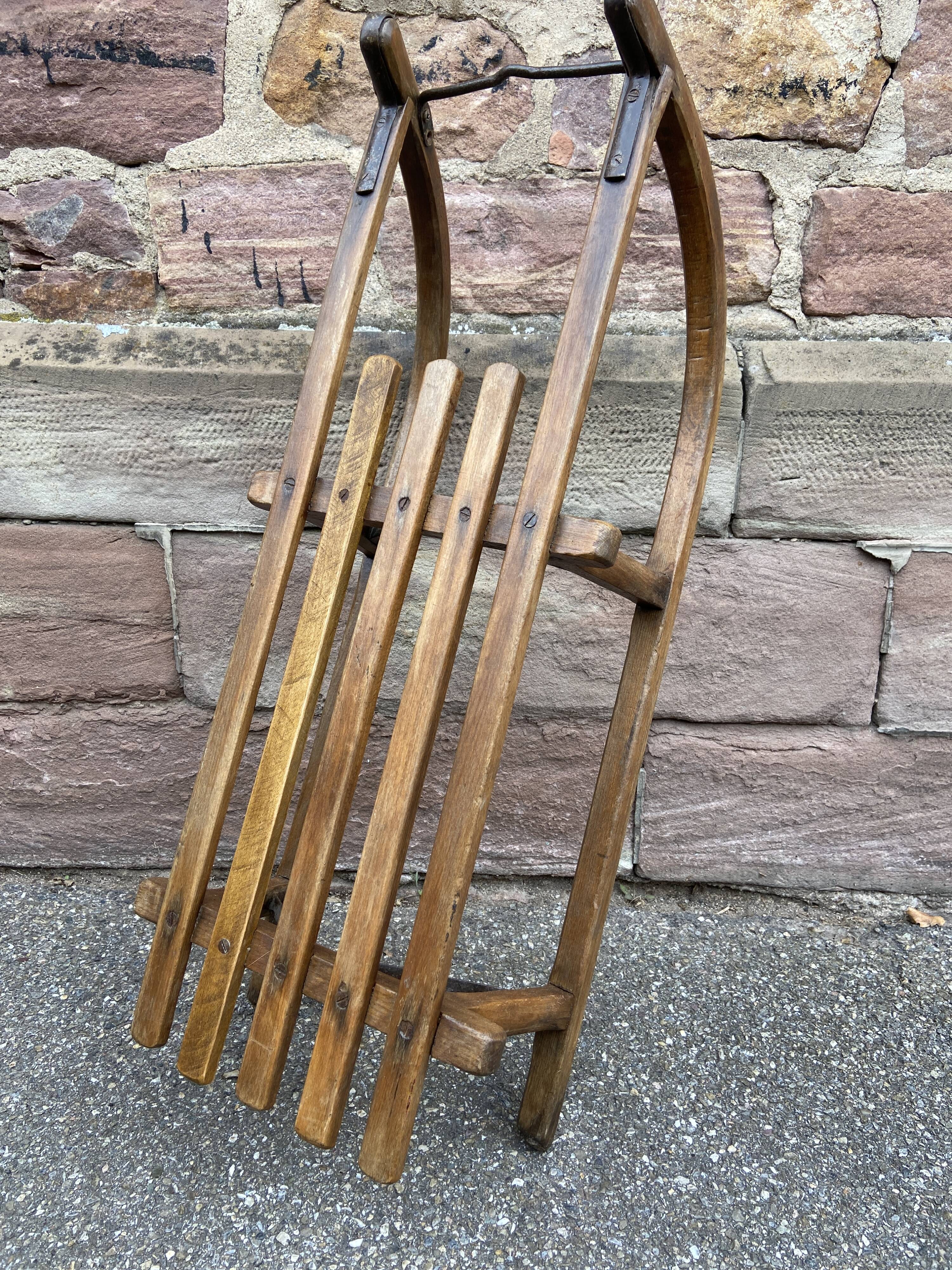 old sled sleigh Alsace Christmas decoration