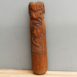 Carved bamboo vase, Japan