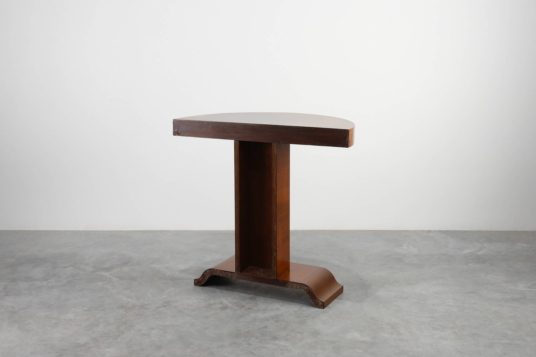 Art Deco Console Table in Walnut Veneer, France 1920s