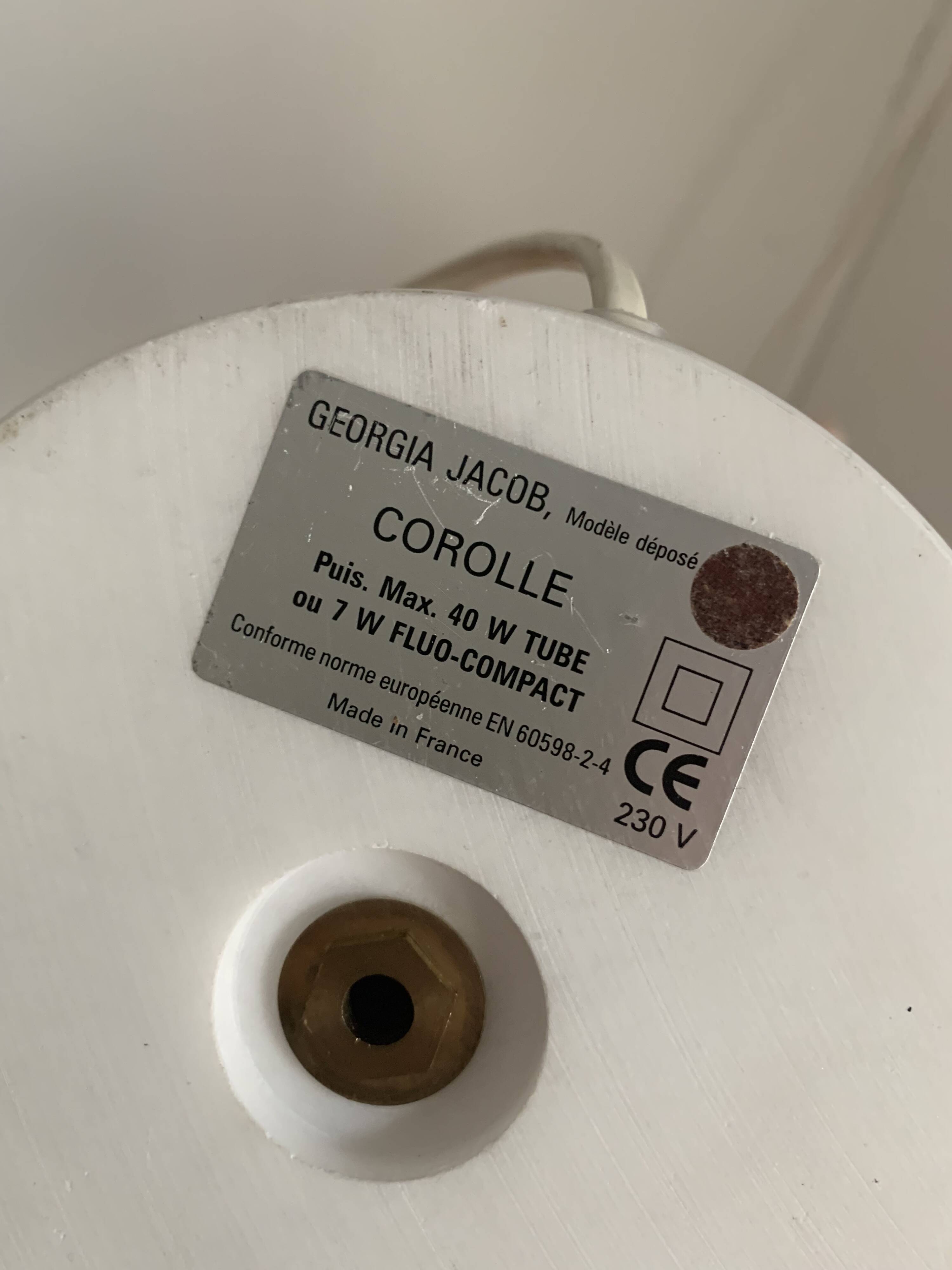 Vintage 1970 Georgia Jacob Corolle Lamp - 51 cm