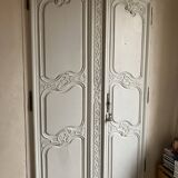 2 cabinet doors in oak period 19th century.